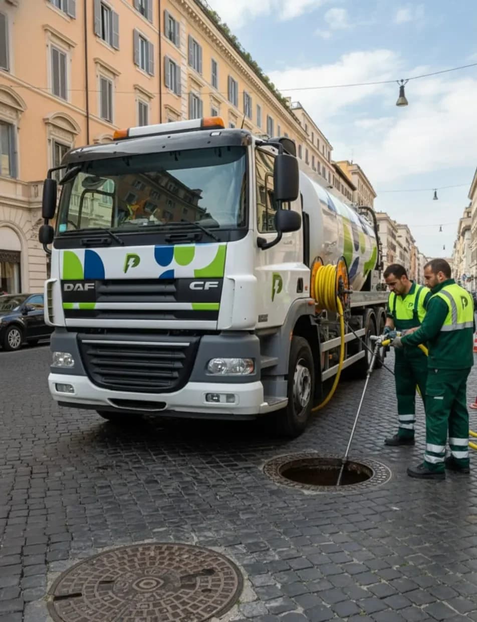 Camion spurgo fognature
